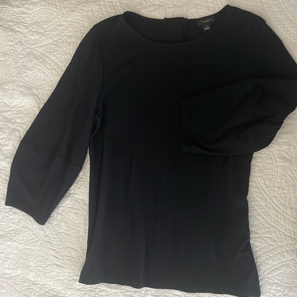 Ann Taylor Factory black blouse. Size M. Good condition.